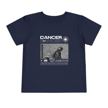 “Tiny Dancer" Toddler Short Sleeve T-Shirt – Streetwear-Inspired Recital Photo Graphic Tee for Kids