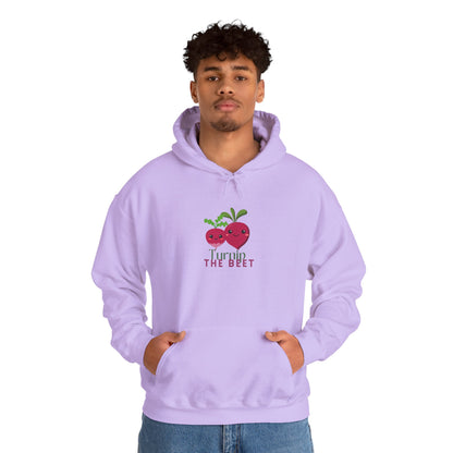 "Turnip the Beet" Unisex Hooded Sweatshirt – Funny Dance Pun Hoodie with Cute Veggie Graphic | Cozy Gift for Dancers & Foodie Fans