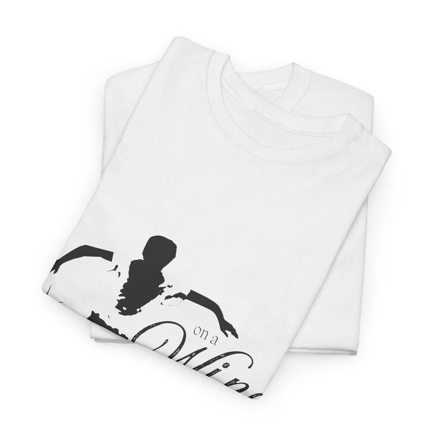 "On a Wing and a Prayer" Tap Dance Tee – Unisex Heavy Cotton T-Shirt with Streetwear-Inspired One-Footed Wing Dancer Graphic
