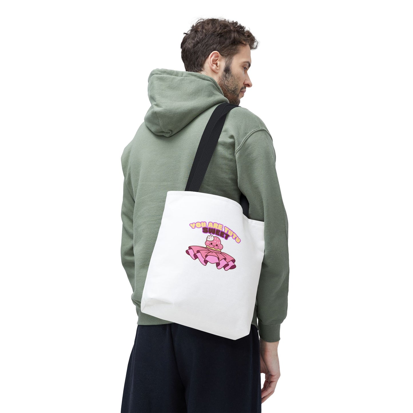 "You Are Tutu Sweet" Kawaii Cupcake Dance Tote Bag – Cute Canvas Bag for Dancers, Dance Moms & Ballet Lovers | Dance Gift Idea