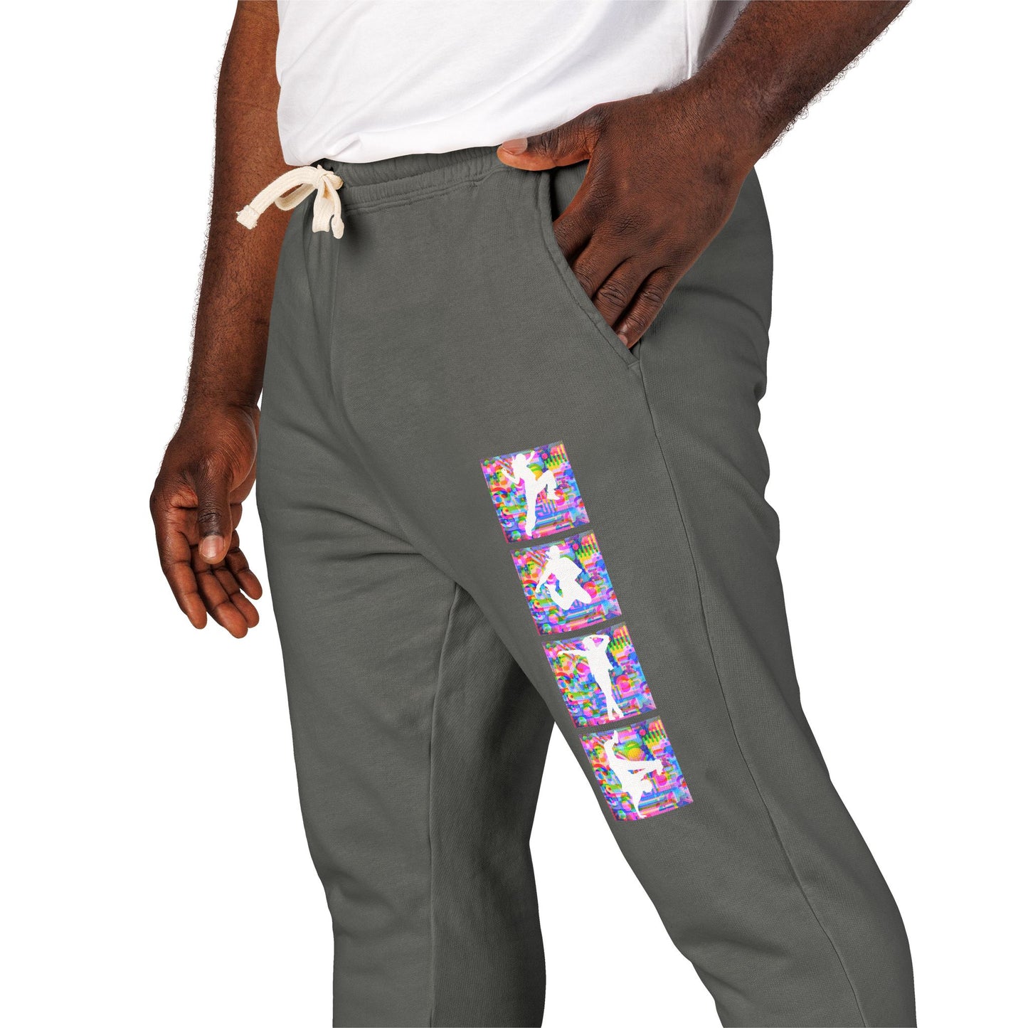 Levels Premium Collection Dancer Sweatpants – Vibrant Unisex Streetwear Joggers with Bold Dancer Silhouette Graphic