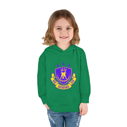 "Jeté Dance Gear" Toddler Pullover Fleece Hoodie – Collegiate-Inspired Dancer Graphic Sweatshirt for Kids