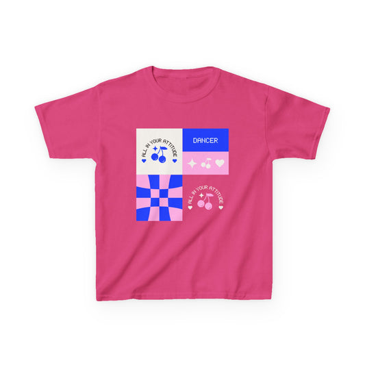 "Dancer - All in Your Attitude" Retro Graphic Tee for Kids - Youth Dance T-Shirt