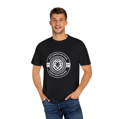"Jeté Competition Team,  Always Keep Dancing" Unisex Garment-Dyed T-Shirt – Collegiate-Style Dance Graphic Tee – Shirt for Dancers & Teams