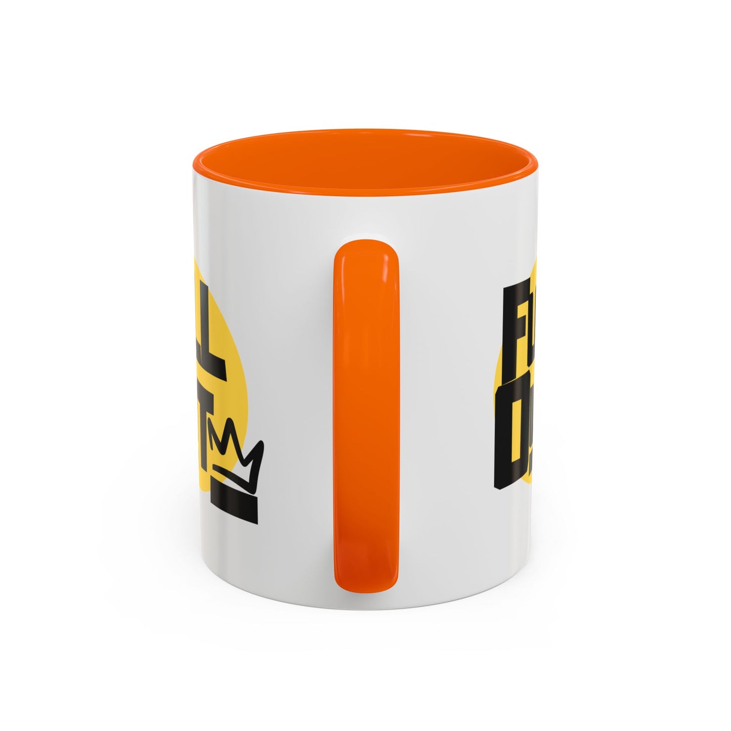 "Full Out" Accent Coffee Mug – Streetwear Dance Mug with Crown Graphic for Dancers
