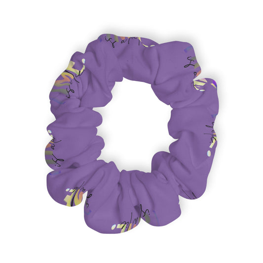 “One More Time Is a Lie” Scrunchie – Funny Dance Rehearsal Hair Accessory with Colorful Text Graphic