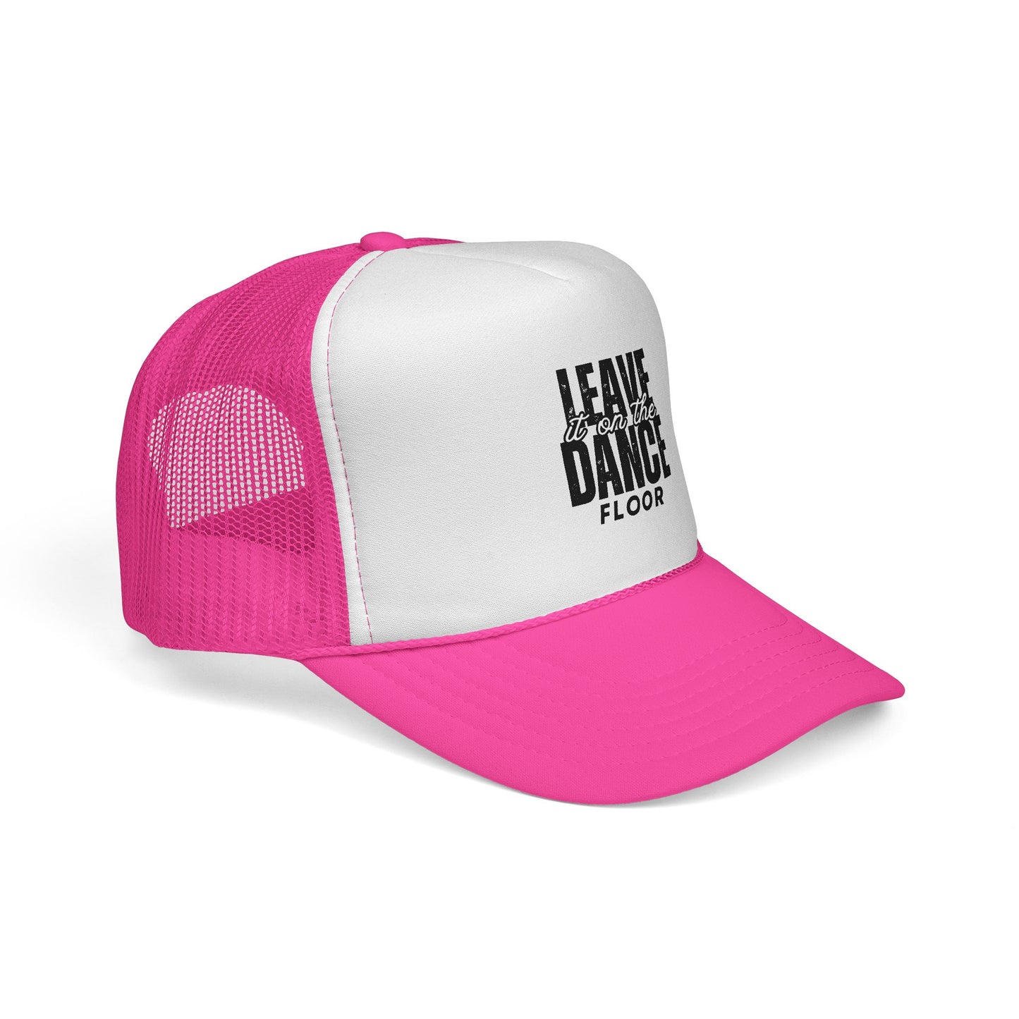 "Leave It on the Dance Floor" Unisex Trucker Hat – Bold Dance Quote Graphic Cap for Dancers, Festivals & Street Style