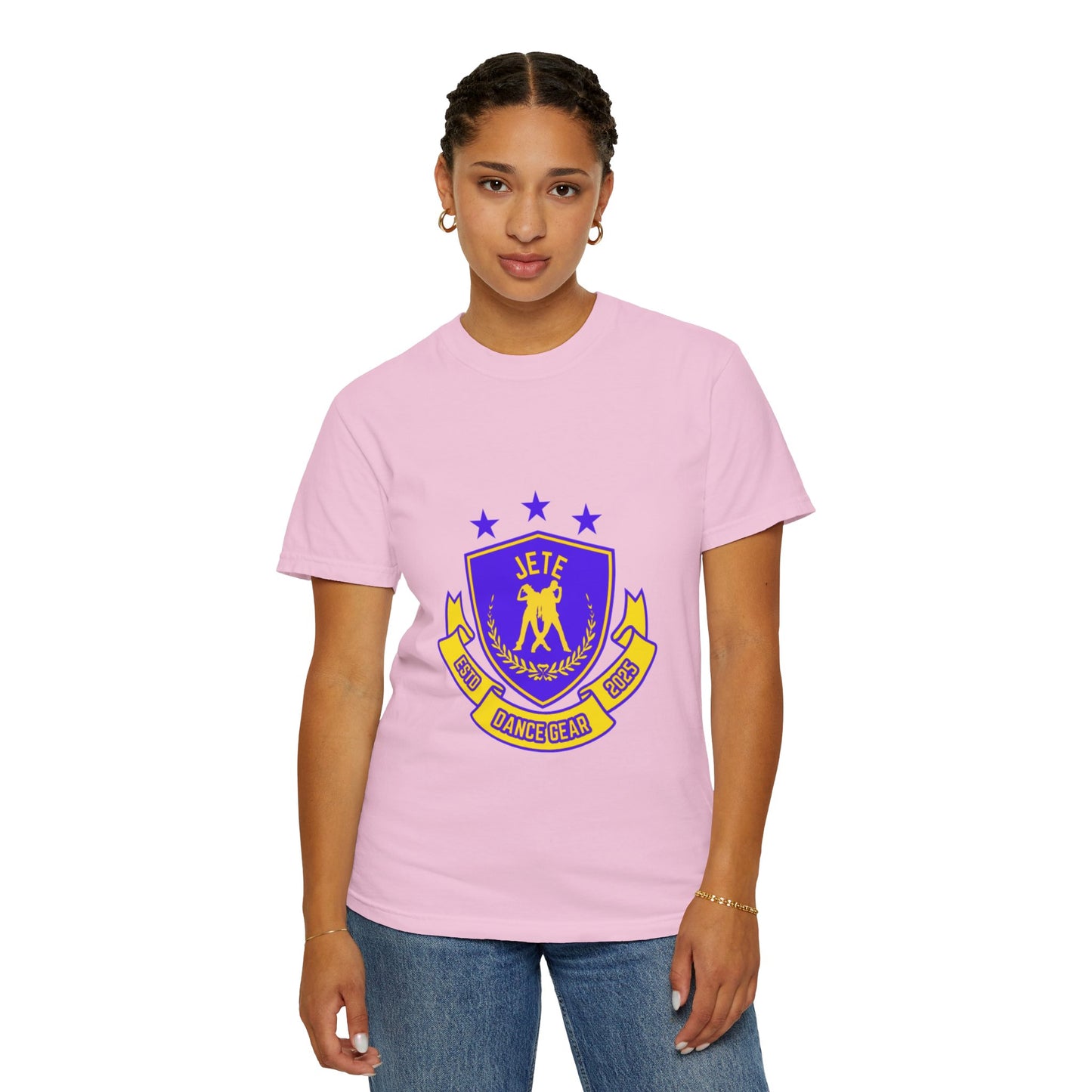 "Jeté Dance Gear" Unisex Garment-Dyed T-Shirt – Collegiate-Style Graphic Tee – Dance Apparel for Dancers & Performers