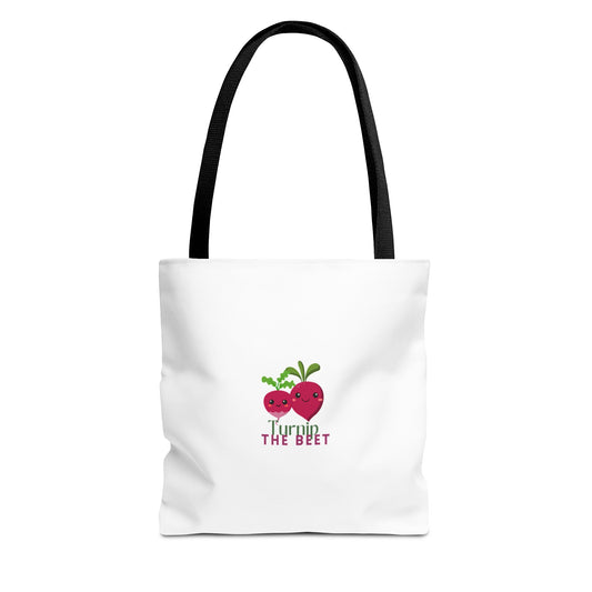 "Turnip the Beet" Canvas Tote Bag – Cute Veggie Graphic Dance-Themed Reusable Bag for Grocery Runs, Dance Class & Everyday Use