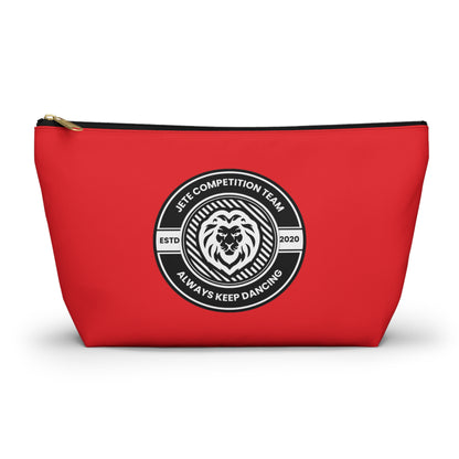 "Jeté Competition Team Always Keep Dancing" Makeup Bag – Collegiate-Inspired Dance Graphic – Team Dance Zipper Pouch for Cosmetics, Accessories & Recital Gifts