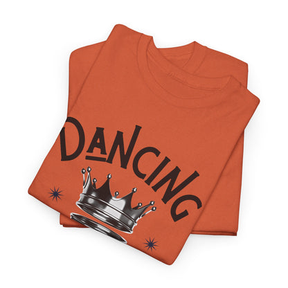 “Dancing Queen" Unisex Heavy Cotton T-Shirt with Crown Graphic – Dance-Inspired Graphic Tee for Adults & Kids