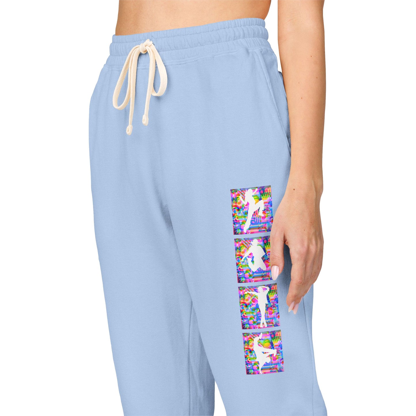 Levels Premium Collection Dancer Sweatpants – Vibrant Unisex Streetwear Joggers with Bold Dancer Silhouette Graphic