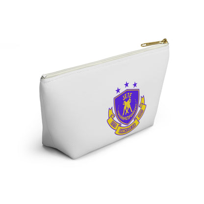 “Jeté Dance Gear" Makeup Bag – Colorful Collegiate-Inspired Dance Graphic – Stylish Zipper Pouch for Cosmetics, Accessories & Team Essentials