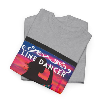 "Line Dancer" Unisex Heavy Cotton T-Shirt – Western Country Dance Graphic Tee – 'Get Your Boots in Line' Cowboy-Inspired Shirt