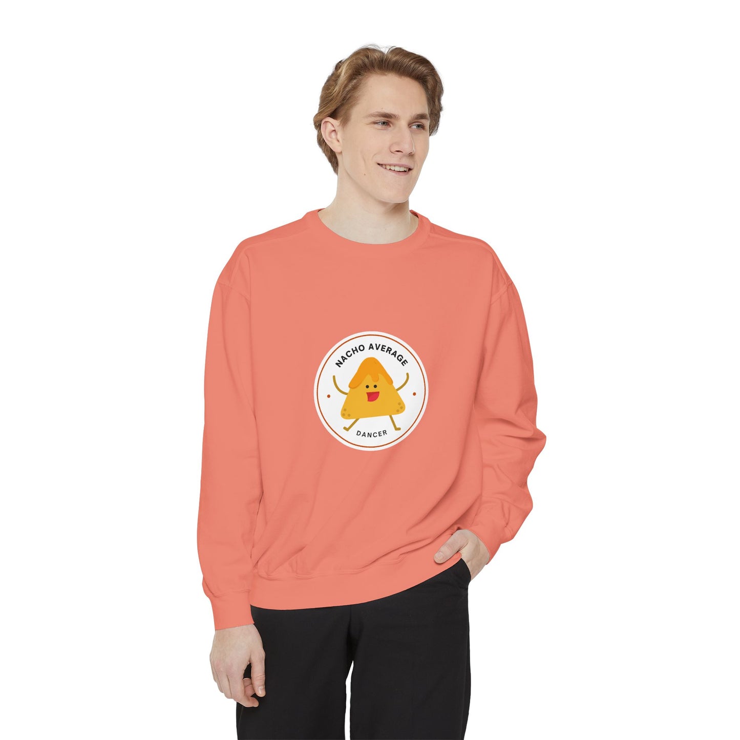 "Nacho Average Dancer" Unisex Lightweight Crewneck Sweatshirt – Cute Dance Pun Pullover with Fun Nacho Graphic for Dancers & Foodie Fans