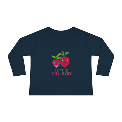 "Turnip the Beet" Toddler Dance T-Shirt – Cute Veggie Graphic Long Sleeve Tee for Kids