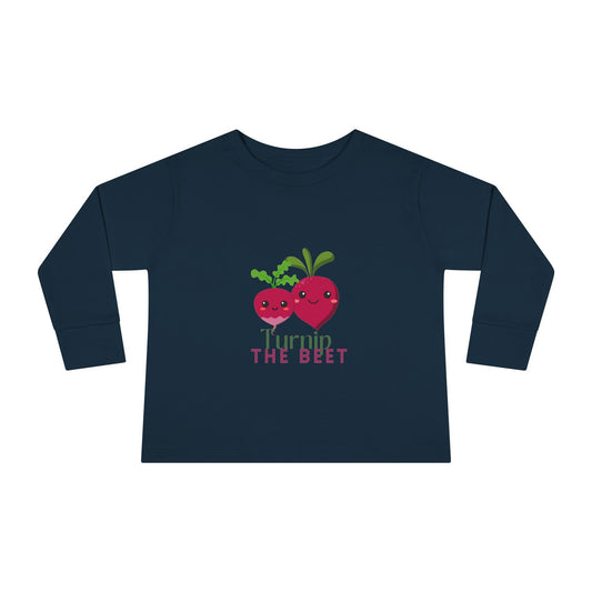 "Turnip the Beet" Toddler Dance T-Shirt – Cute Veggie Graphic Long Sleeve Tee for Kids