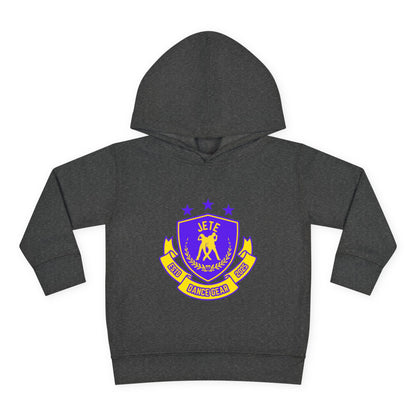 "Jeté Dance Gear" Toddler Pullover Fleece Hoodie – Collegiate-Inspired Dancer Graphic Sweatshirt for Kids