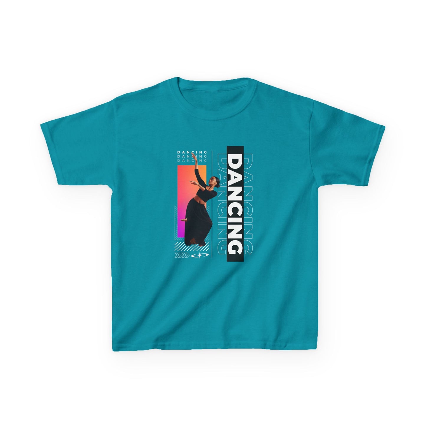 “Dancing” Youth Short Sleeve T-Shirt – Streetwear-Inspired Female Dancer Design – Trendy Kids Dance Graphic Tee