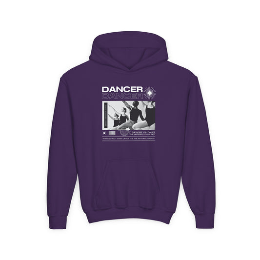 “Dancer” Young Ballet Dancers at the Barre Graphic | Unisex Youth Hoodie – Streetwear-Inspired Ballet Dance Hoodie for Kids & Aspiring Dancers