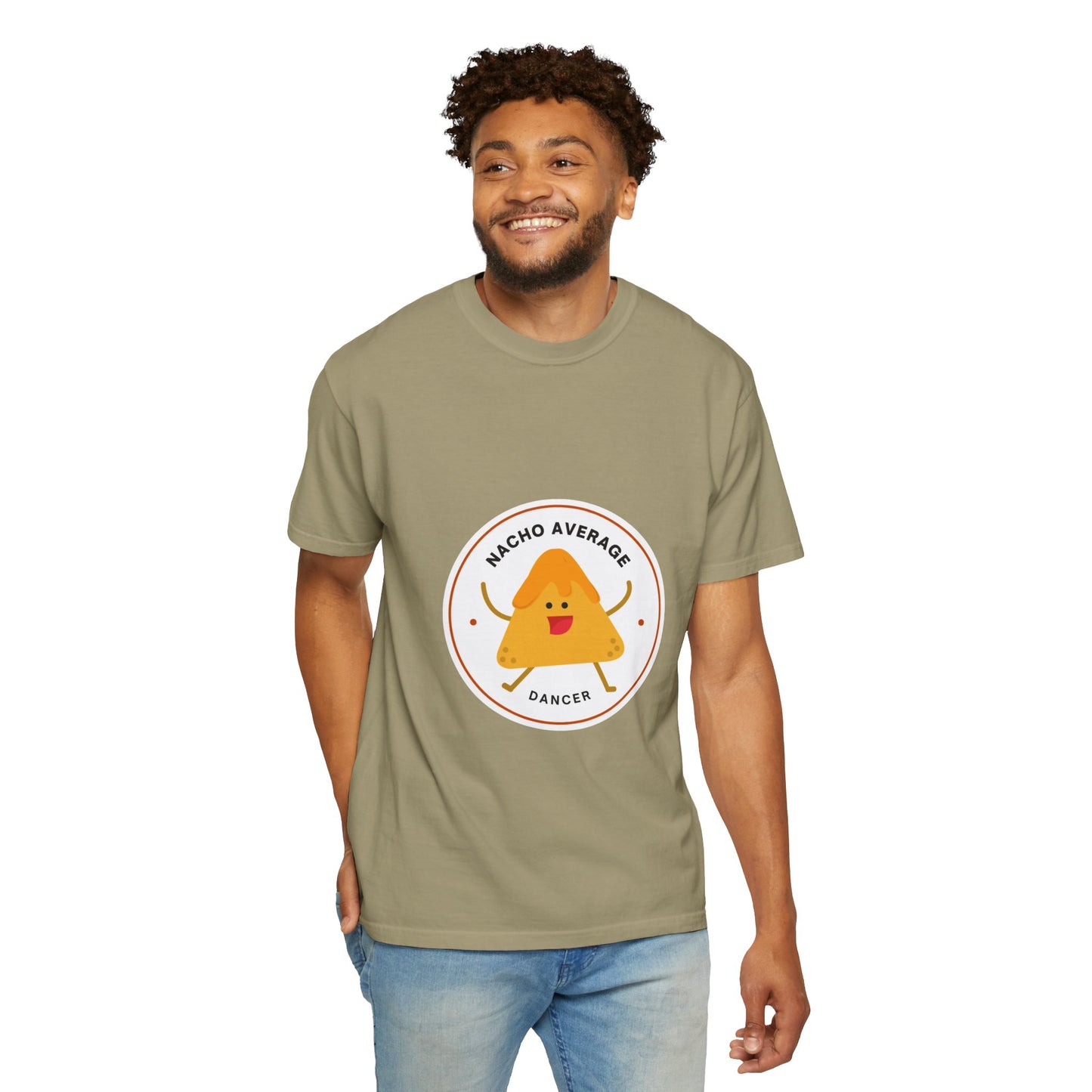 "Nacho Average Dancer" T-Shirt – Funny Dance Pun Unisex Garment-Dyed Tee with Cute Nacho Graphic 🌮💃