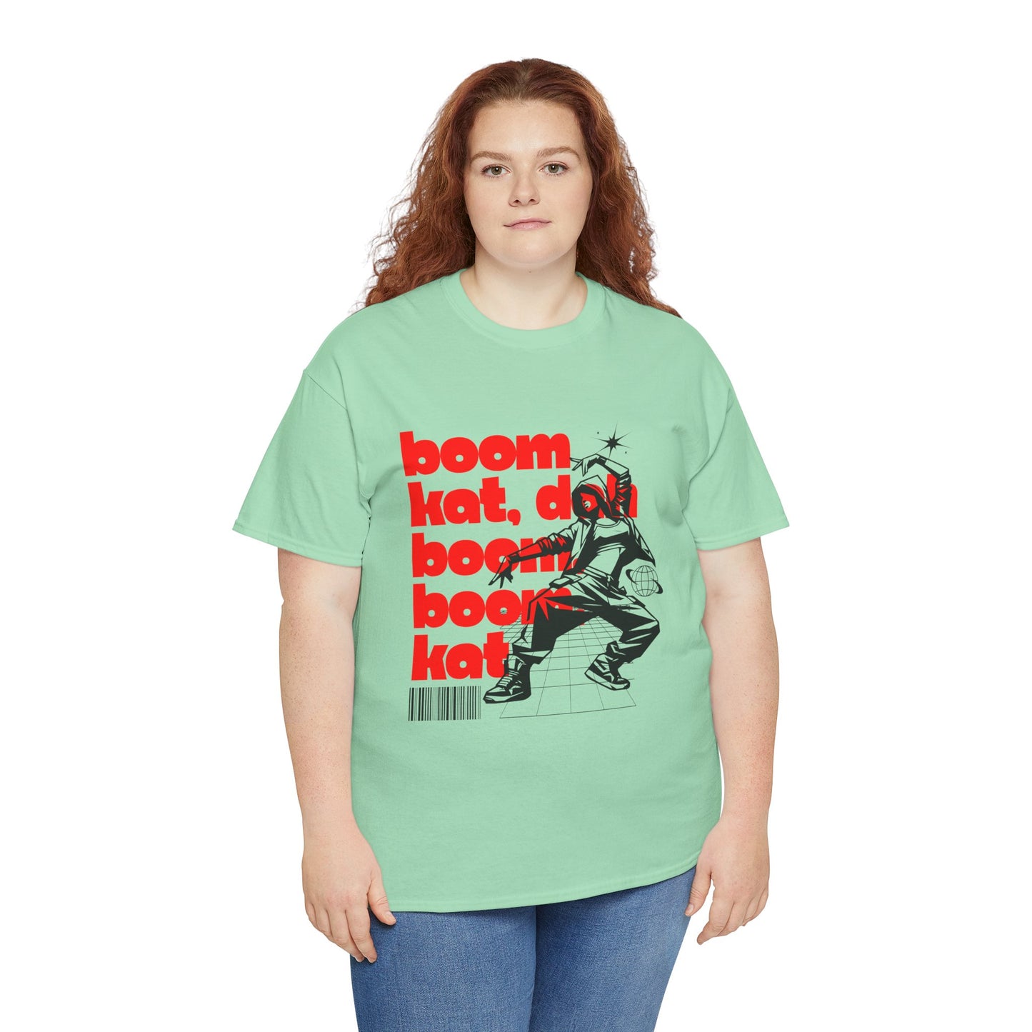 "Boom Kat, Dah, Boom, Boom, Kat" Streetwear Dance Graphic – Unisex Heavy Cotton Tee
