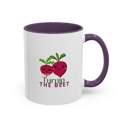 "Turnip the Beet" Accent Coffee Mug – Funny Dance Pun Ceramic Mug for Dancers and Music Lovers
