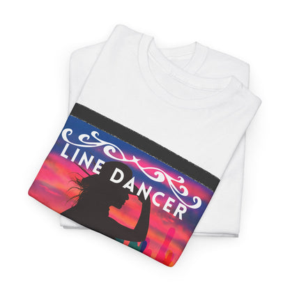 "Line Dancer" Unisex Heavy Cotton T-Shirt – Western Country Dance Graphic Tee – 'Get Your Boots in Line' Cowboy-Inspired Shirt