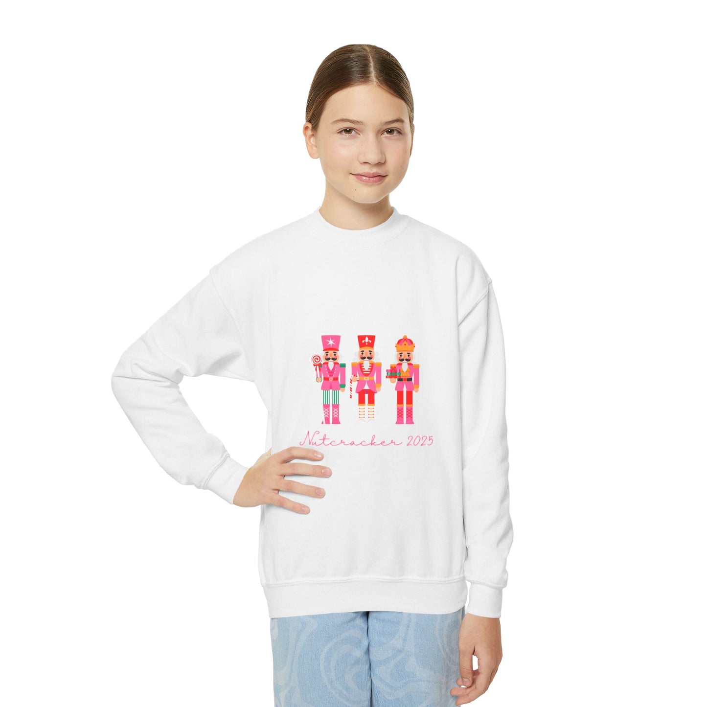 “Nutcracker 2025” Sweatshirt – YOUTH Crewneck | Ballet Holiday Dance Sweatshirt for Dancers