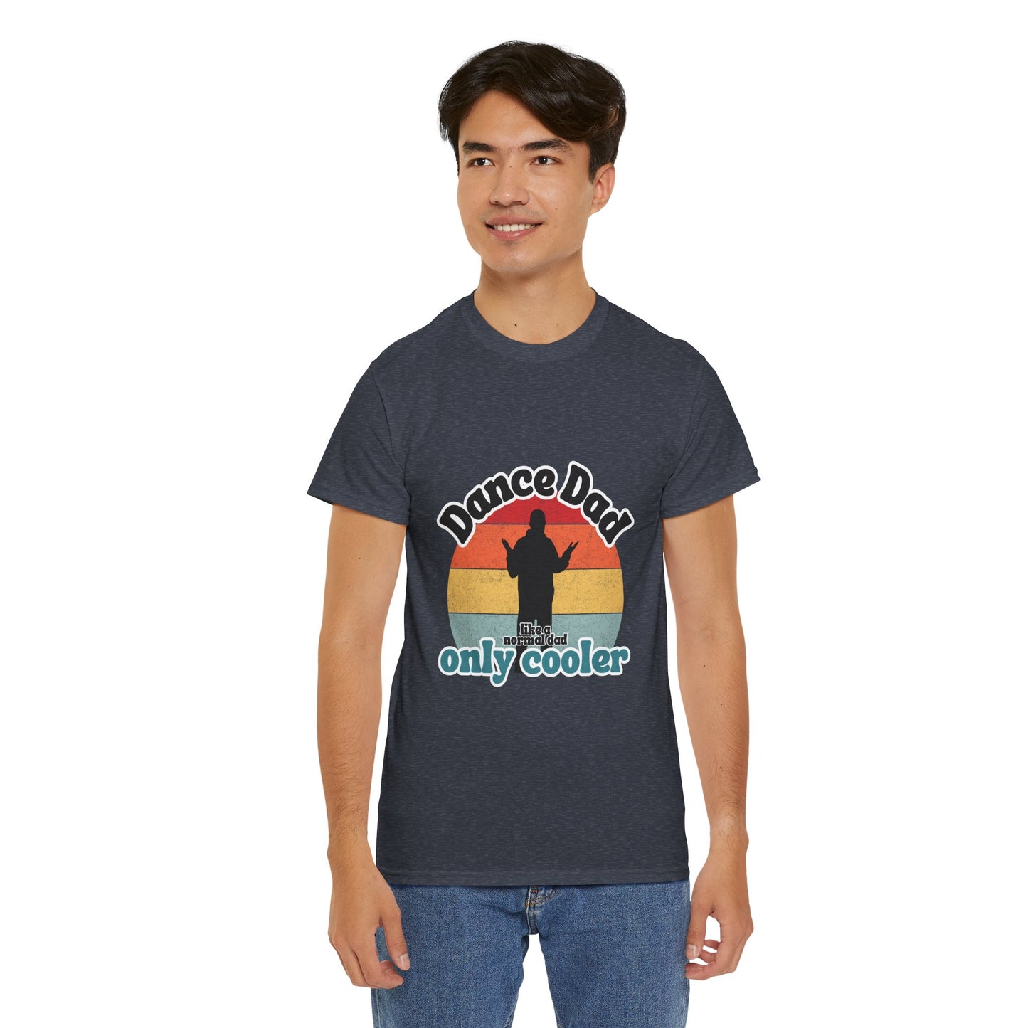 "Dance Dad" Unisex Heavy Cotton Tee – Funny Retro Dance Shirt for Cool Dads