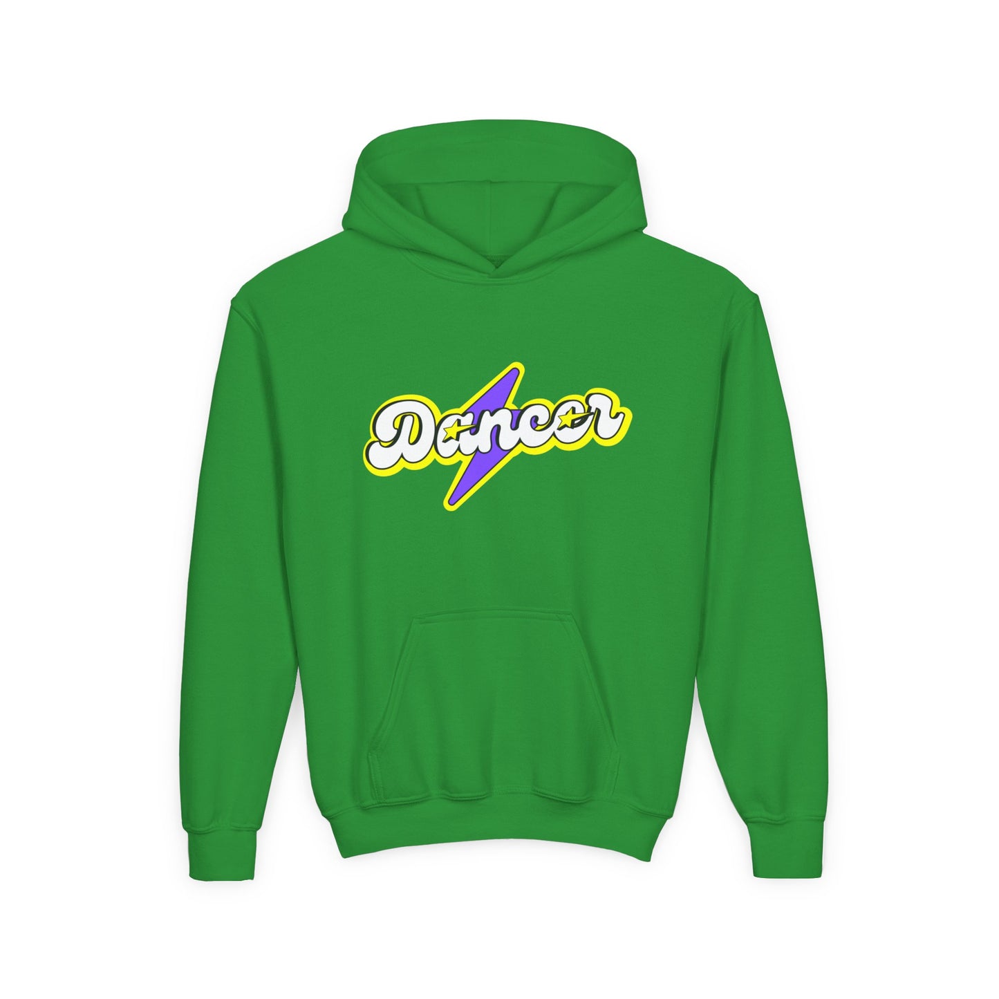 "Dancer" Youth Hooded Sweatshirt – Superhero-Inspired Dance Graphic Fleece Hoodie for Kids and Teens
