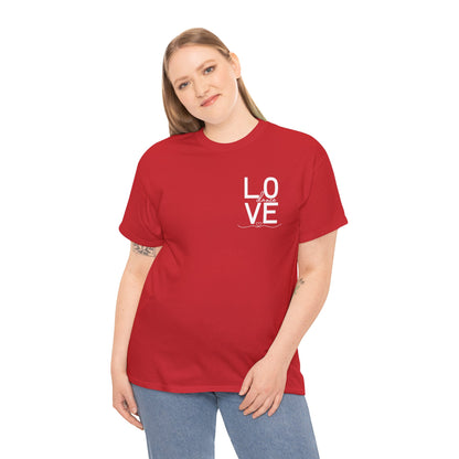 "LOVE Dance" Unisex Heavy Cotton Tee – Script Letter Graphic Dance Lover T-Shirt