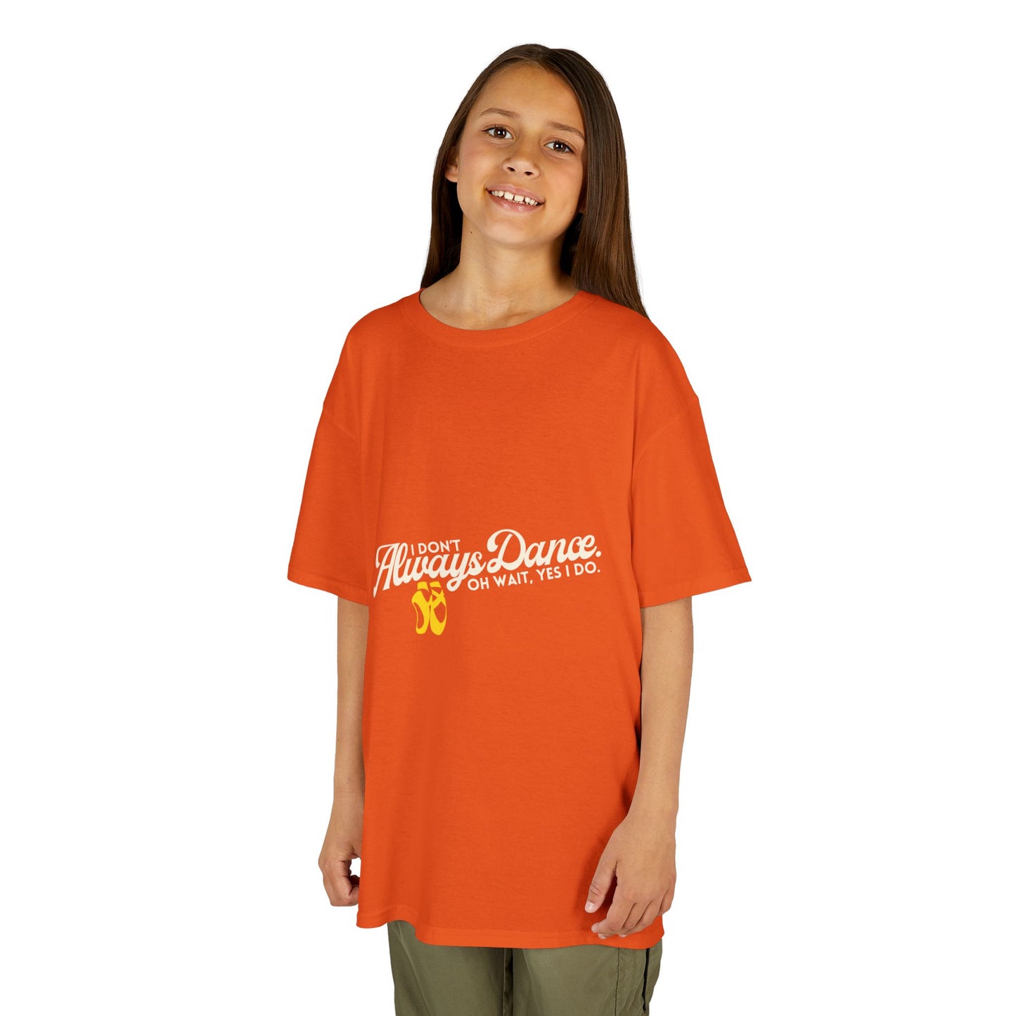 "I Don’t Always Dance.Oh Wait, Yes I Do." Youth Short Sleeve Tee – Bold Text Graphic Dance Shirt for Kids and Young Performers