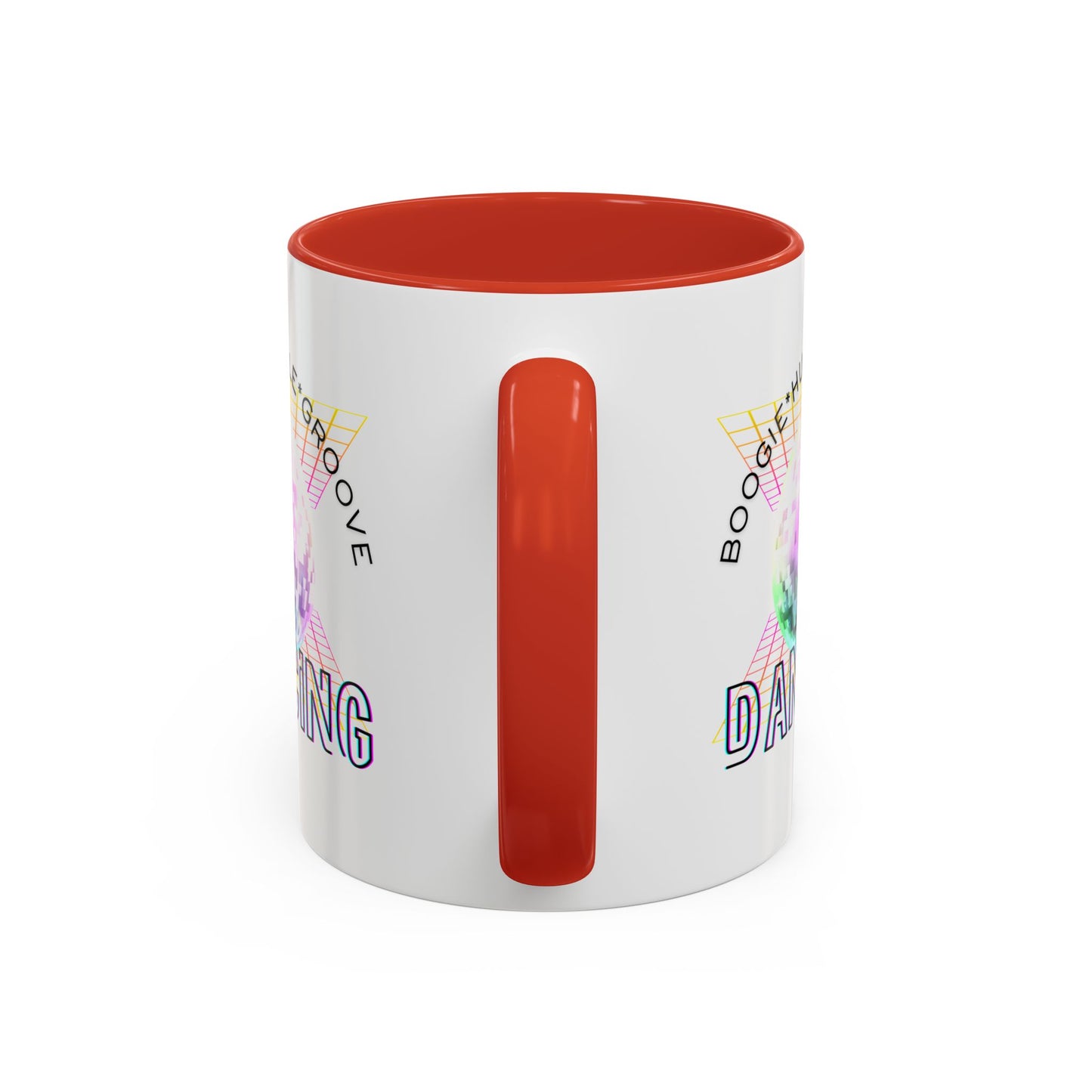 "Boogie, Hustle, Groove - Dancing" Disco Accent Coffee Mug – Fun Retro Dance Gift for Coffee Lovers