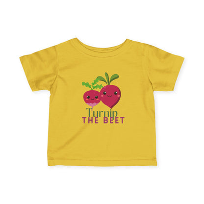 "Turnip the Beet" Cute Veggie Dance Infant Fine Jersey Tee – Funny Baby Dance T-Shirt with Adorable Pepper Graphic