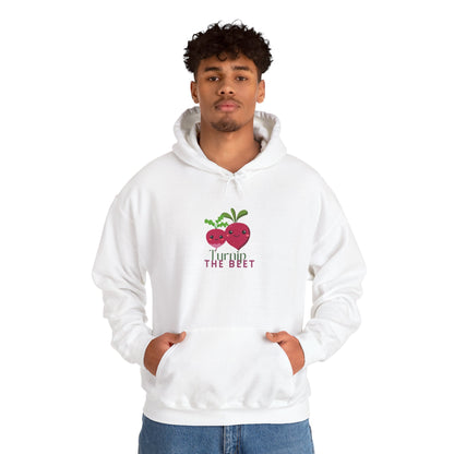 "Turnip the Beet" Unisex Hooded Sweatshirt – Funny Dance Pun Hoodie with Cute Veggie Graphic | Cozy Gift for Dancers & Foodie Fans