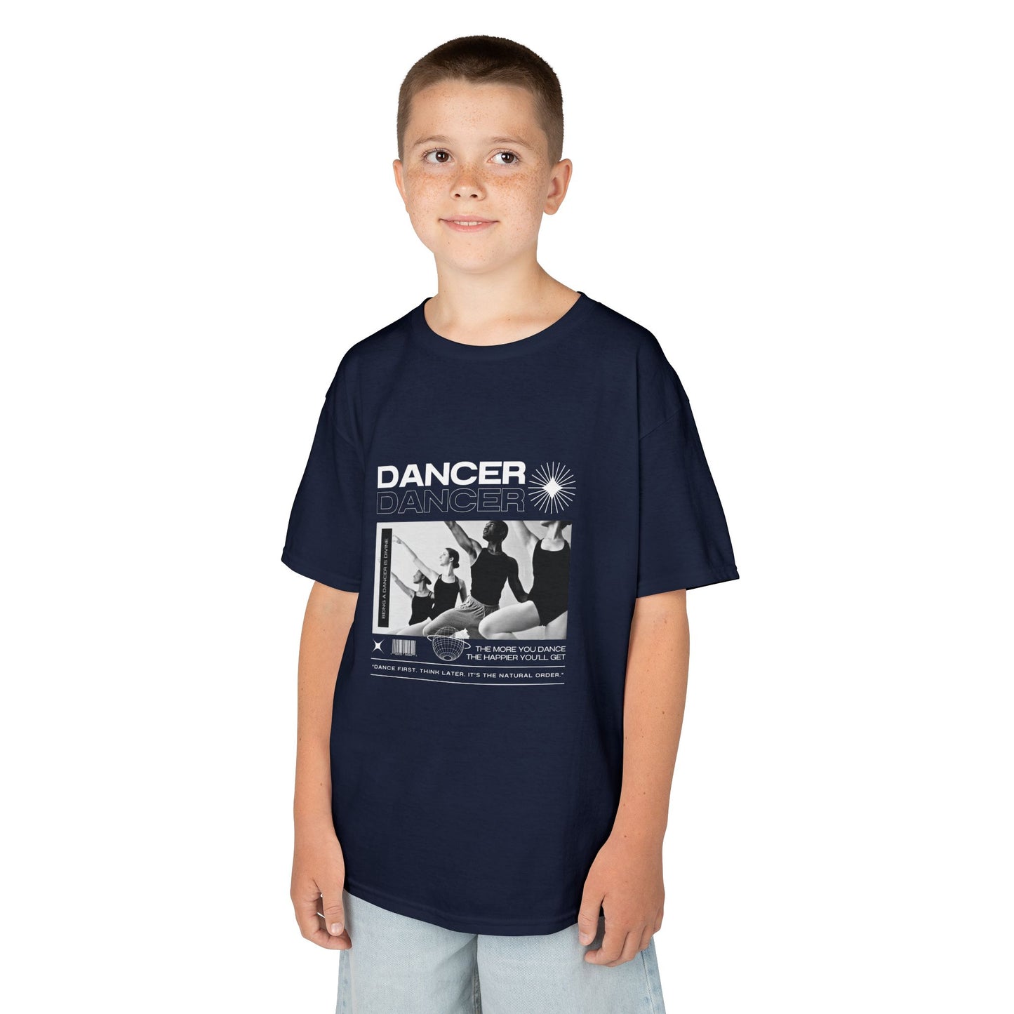 “Dancer” Youth Short Sleeve Tee – Young Ballet Dancers at the Barre Streetwear-Inspired Dance Shirt for Kids