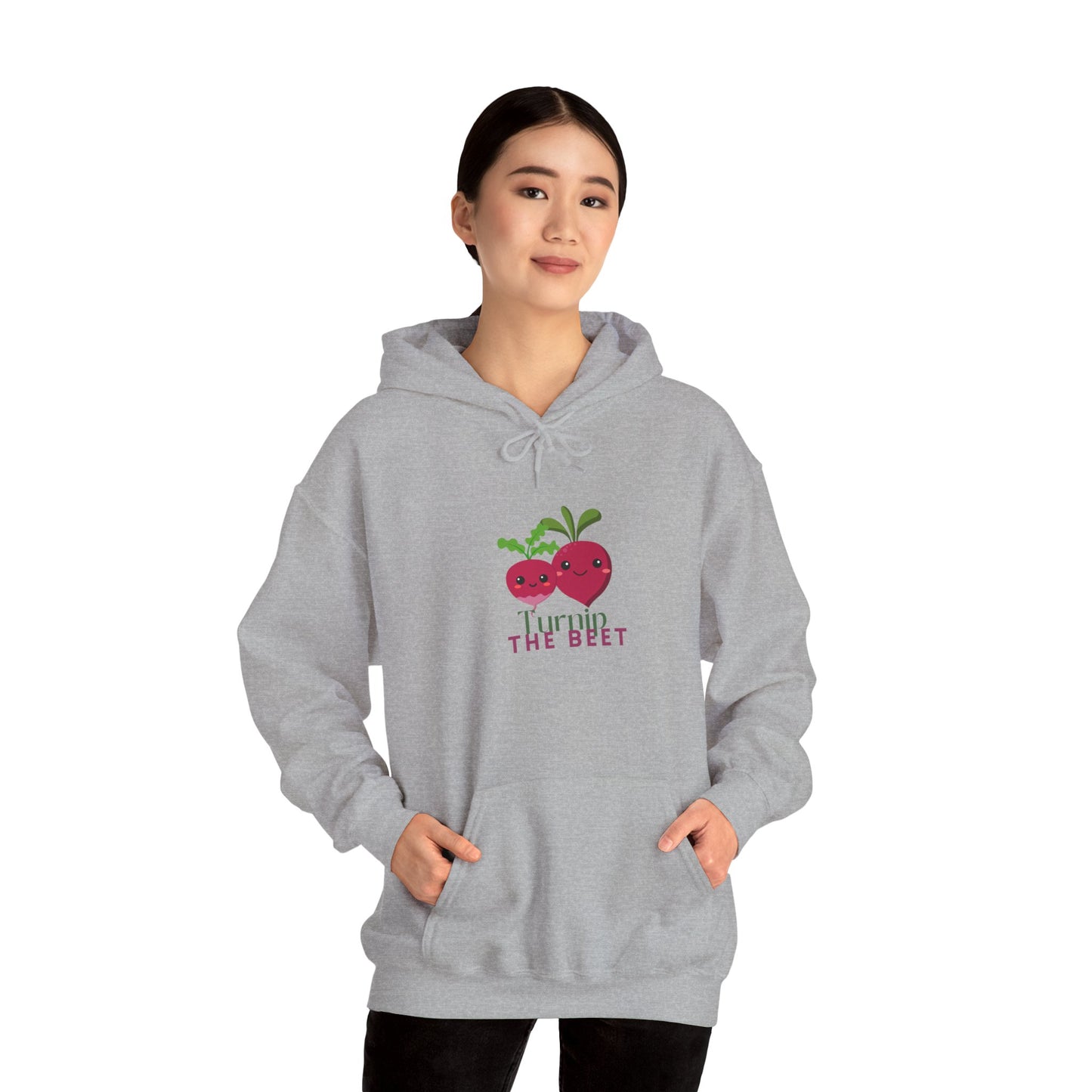 "Turnip the Beet" Unisex Hooded Sweatshirt – Funny Dance Pun Hoodie with Cute Veggie Graphic | Cozy Gift for Dancers & Foodie Fans