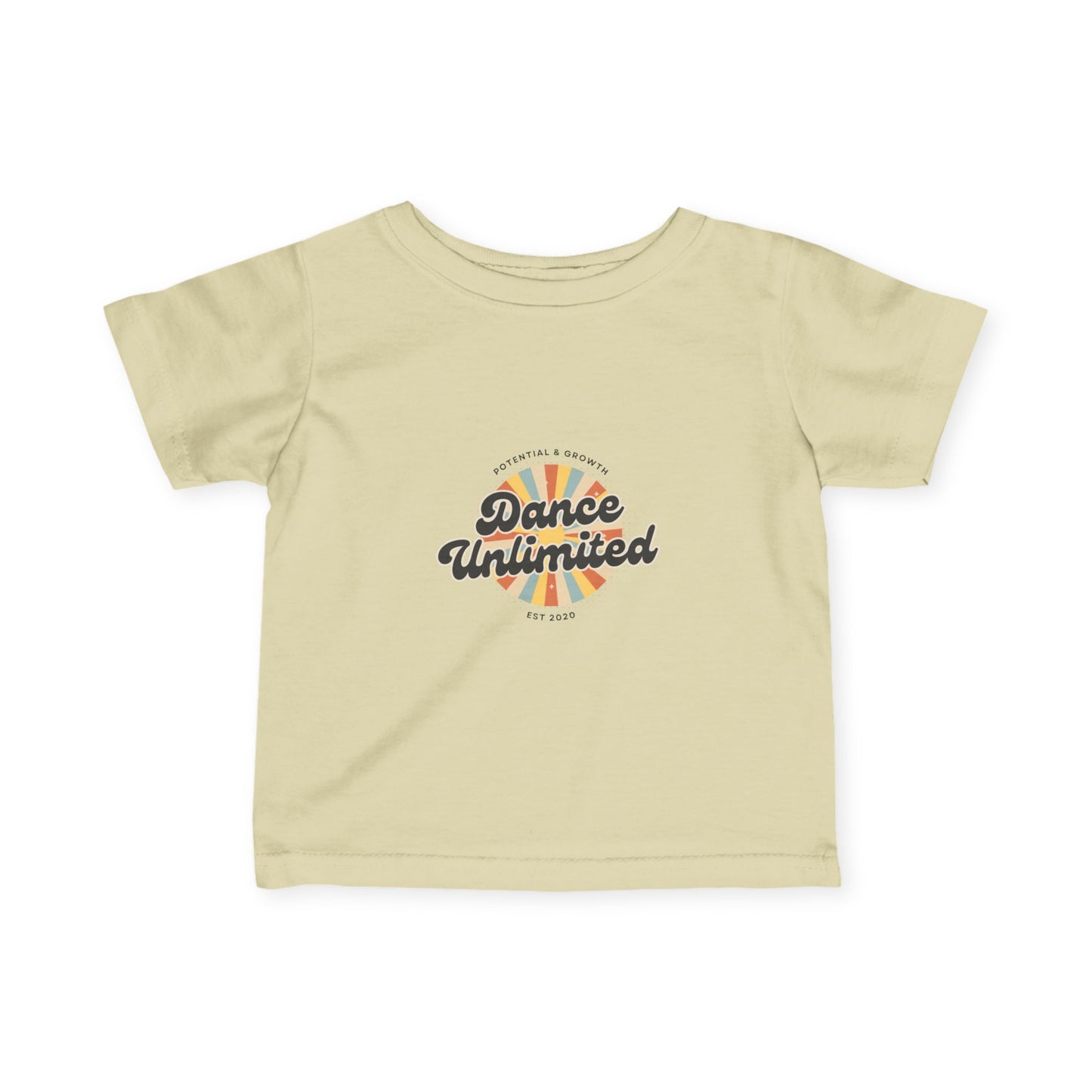 "Dance Unlimited – Potential & Growth" Infant Fine Jersey Tee – Retro Dance Graphic Baby T-Shirt for Inspired Little Performers