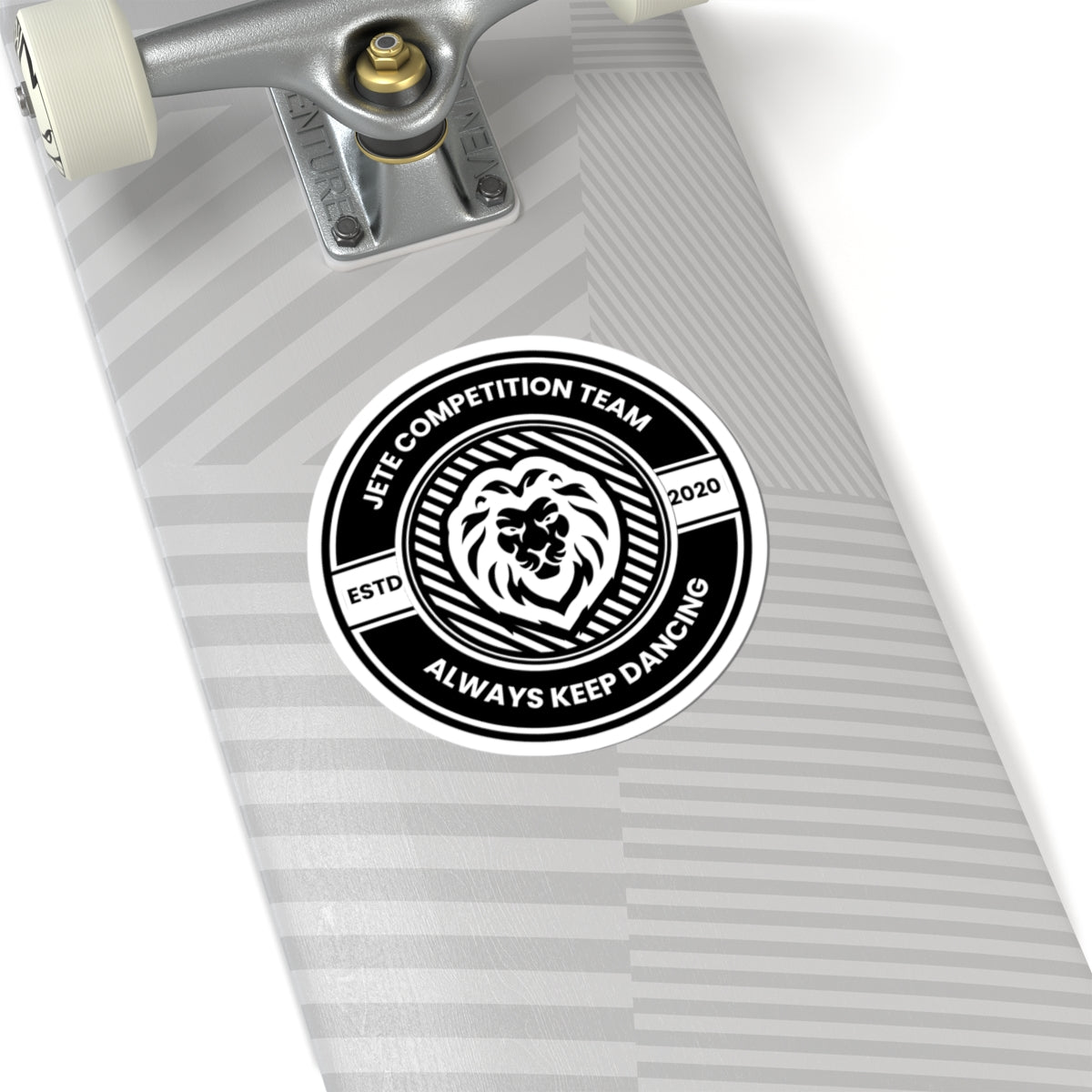 "Jeté Competition Team - Always Keep Dancing" Kiss-Cut Sticker – Bold Collegiate-Inspired Dance-Themed Vinyl Sticker for Dancers, Laptops, Journals & Water Bottles