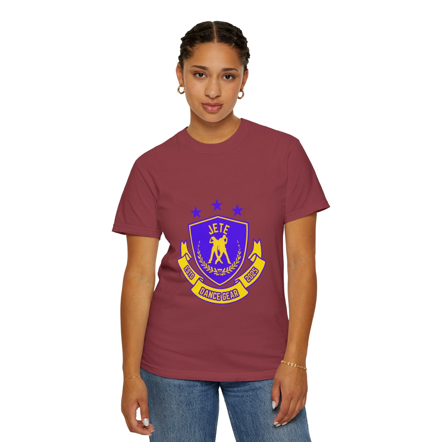 "Jeté Dance Gear" Unisex Garment-Dyed T-Shirt – Collegiate-Style Graphic Tee – Dance Apparel for Dancers & Performers
