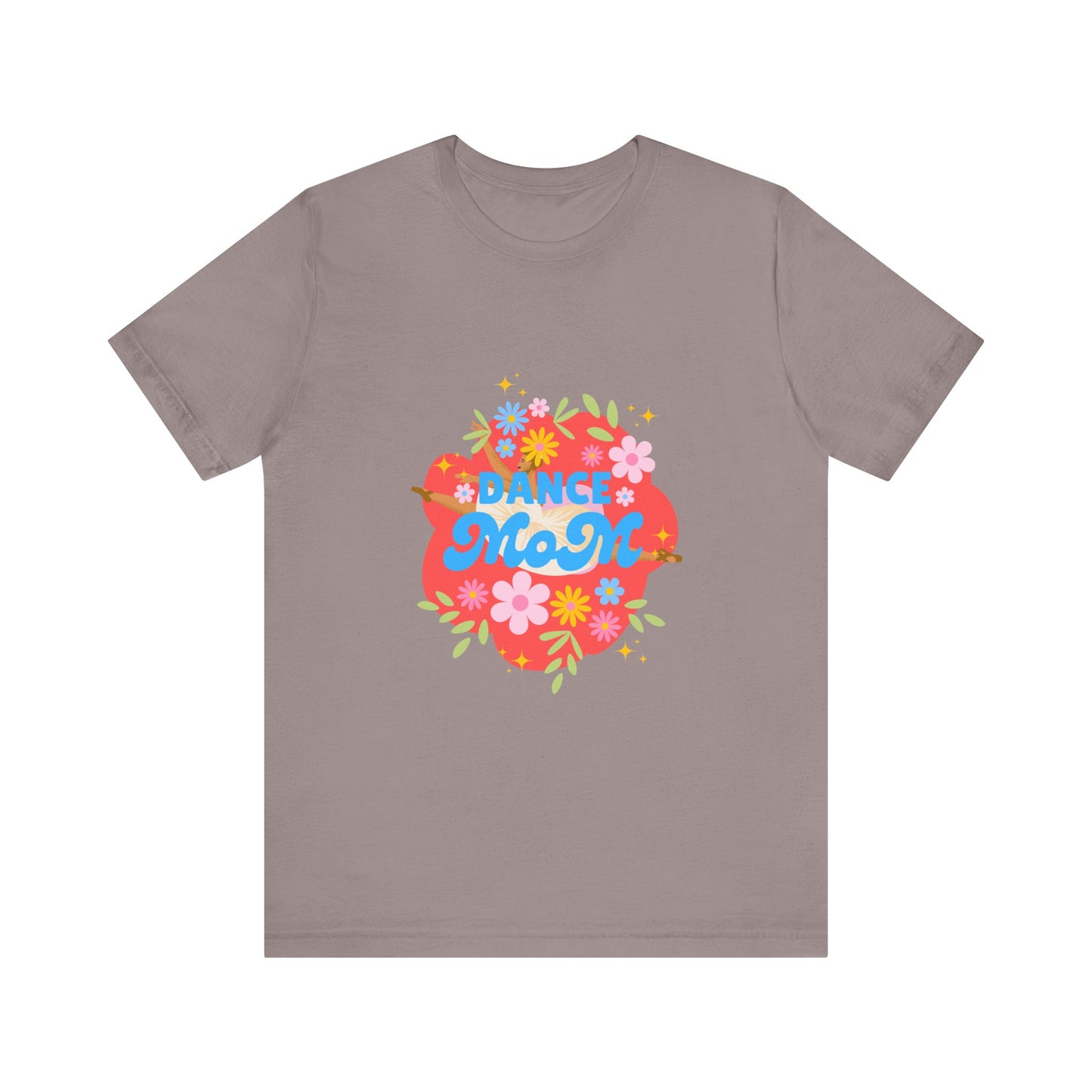 "Dance Mom” T-Shirt – Unisex Garment-Dyed Tee with Floral Dancer Graphic Front & Superhero Role List Back 🌸💪