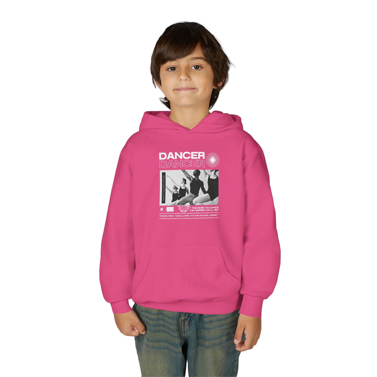 “Dancer” Young Ballet Dancers at the Barre Graphic | Unisex Youth Hoodie – Streetwear-Inspired Ballet Dance Hoodie for Kids & Aspiring Dancers