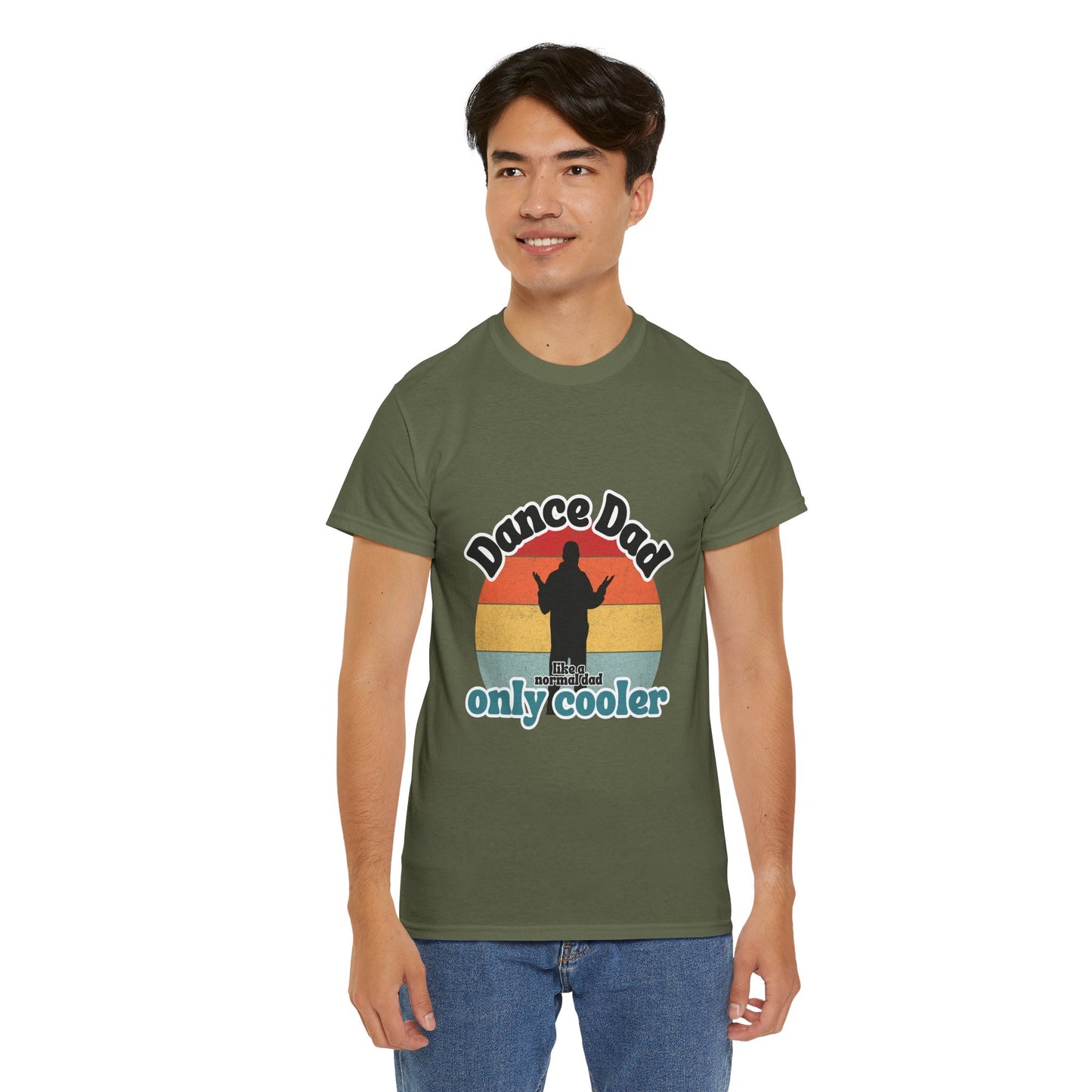 "Dance Dad" Unisex Heavy Cotton Tee – Funny Retro Dance Shirt for Cool Dads