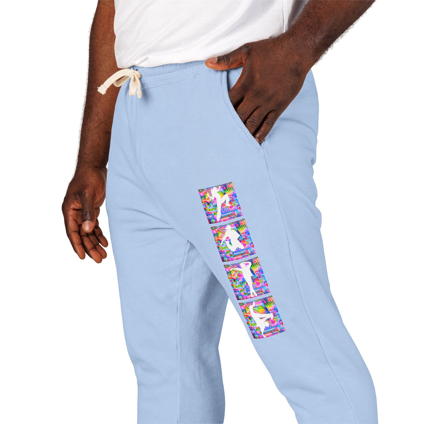 Levels Premium Collection Dancer Sweatpants – Vibrant Unisex Streetwear Joggers with Bold Dancer Silhouette Graphic