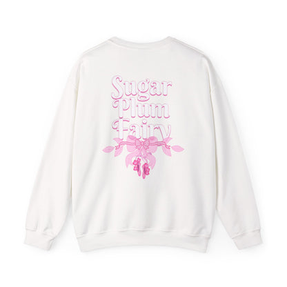 “Sugar Plum Fairy” Back Print ADULT Sweatshirt + “Nutcracker 2025” Front – Unisex Heavy Blend Crewneck | Ballet Holiday Dance Apparel