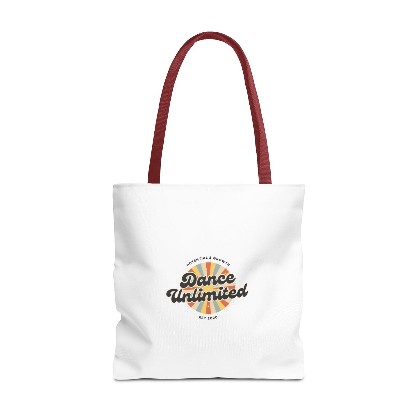 "Dance Unlimited, Potential & Growth" Canvas Tote Bag – Retro Graphic Dance Bag | Stylish Reusable Dance Tote for Dancers & Dance Moms