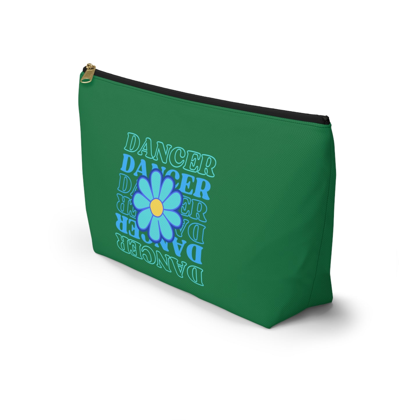 "Dancer" Makeup Bag – Elegant Floral Dance Graphic – Stylish Zipper Pouch for Cosmetics, Accessories & Gifts for Dancers