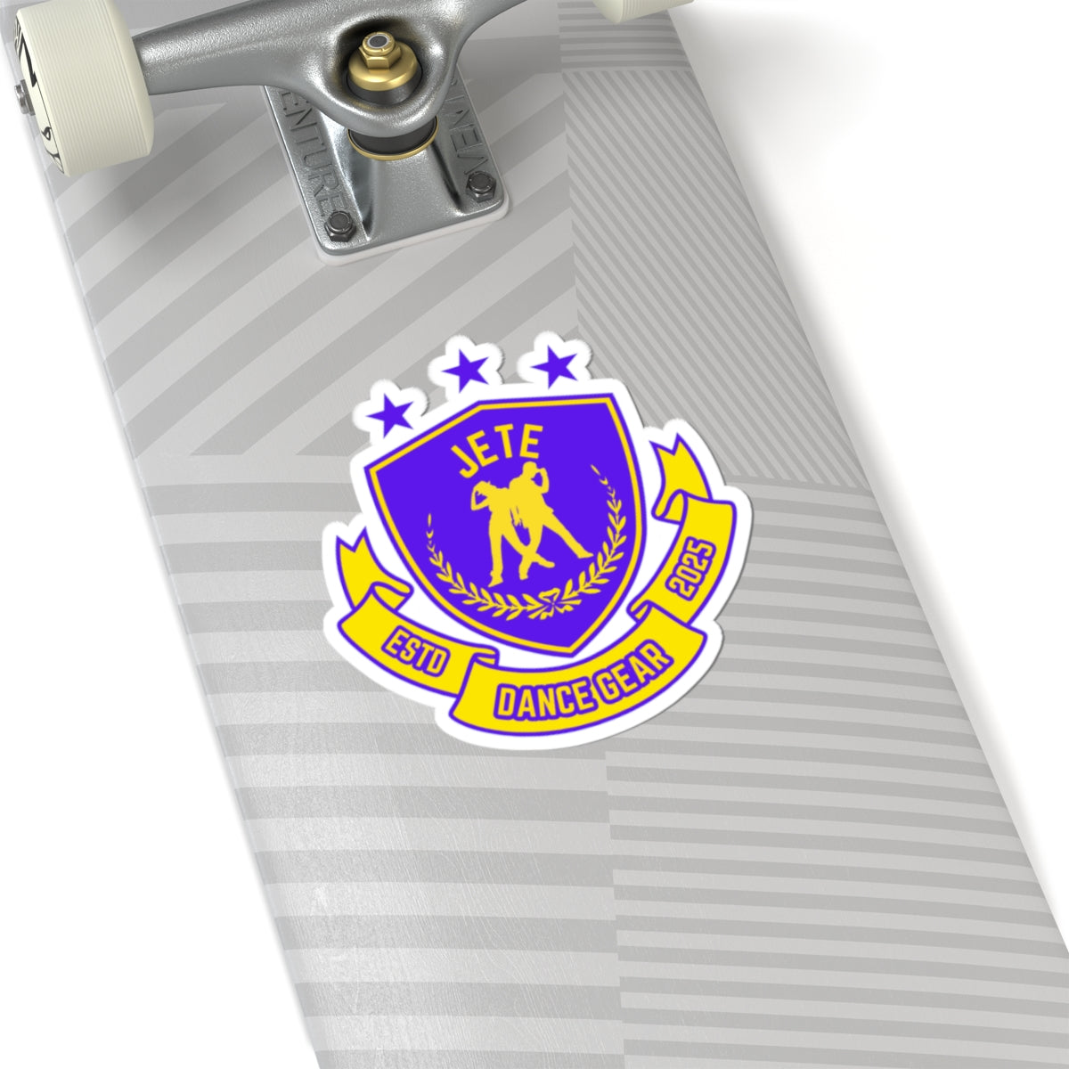 "Jeté Dance Gear" Kiss-Cut Sticker – Collegiate-Inspired Dance Graphic – Vinyl Sticker for Laptops, Water Bottles & Journals