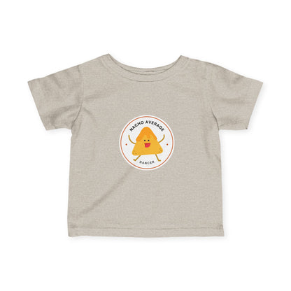 "Nacho Average Dancer" Infant Fine Jersey Tee – Funny Baby Dance T-Shirt with Cute Nacho Graphic for Tiny Movers